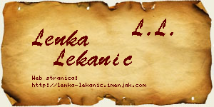 Lenka Lekanić vizit kartica